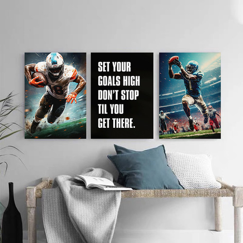 Póster De Fútbol Americano De Regalo Para Niño, Lienzo De F