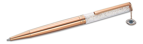 Colgante con cristal de Swarovski en oro rosa cristalino, color 5553337, tinta dorada rosa, color cian