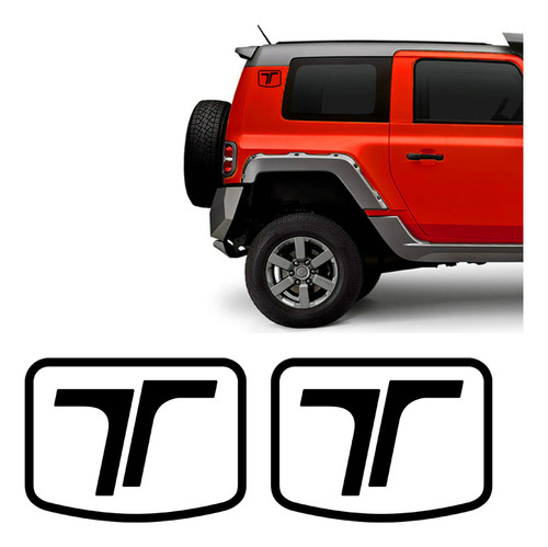 Par De Adesivos Logo Troller T4 2015/2019 Emblema Lateral