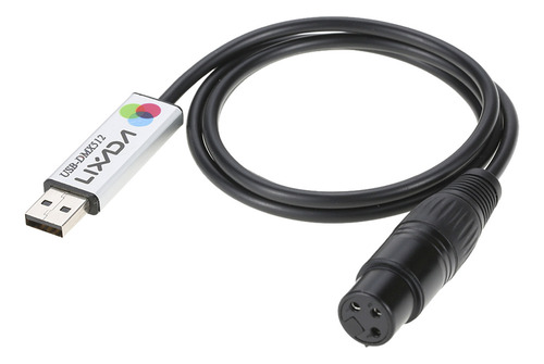 L Interface Usb De Iluminação De Cabo Lixada Dmx Controller