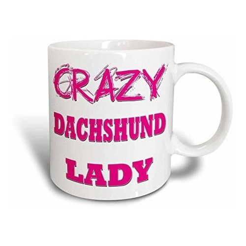 Mug_175009_1 Taza De Cerámica Crazy Dachshund Lady, 11...