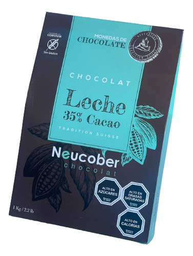 Neucober Monedas De Chocolate Fino Con Leche 35% Cacao