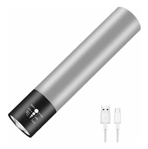Imagen 2 de 8 de Linterna Recargable Led, Zoom, Resistente Al Agua