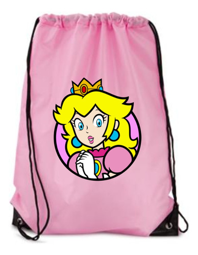 Princesa Peach Tula Deportiva Maleta Bolso Mario Bros