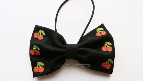 Maxi Moño P Pelo Bordado Cherry Cereza Pin Up Rockabilly | MercadoLibre