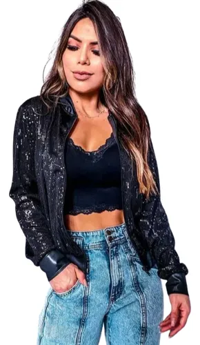 Jaqueta bomber feminina paete 2025