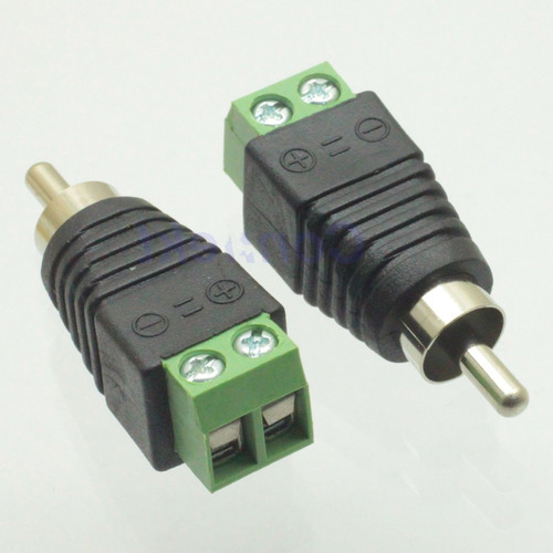 10 Uds Phono Rca Plug Av Tornillo Terminal Conector Cctv