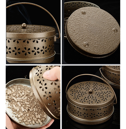 Quemador De Incienso Portátil Con Soporte Para Mosquitos, Ca