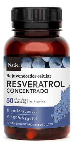 Natier Suplemento Resveratrol Concentrado Rejuvenecer Local