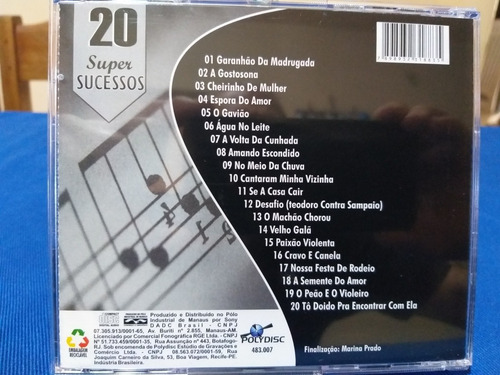 Cd Teodoro E Sampaio 20 Super Sucessos Extra Ler Descriçao! (Usado)