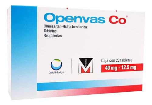 Openvas Co 40 Mg / 12.5 Mg Caja Con 28 Tabletas