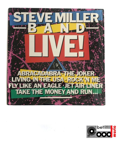 Lp Vinilo Steve Miller Band - Live! / Printed In Usa 1983