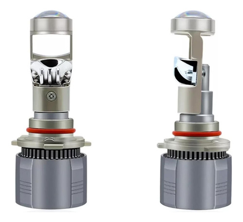 Par Lampada Led Projetor H4 Mini Canhao 6000k 9000lm 12v 24v
