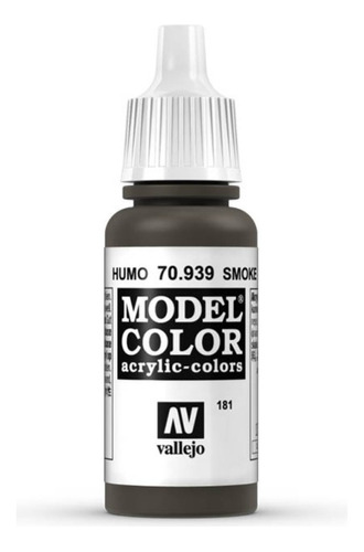 Vallejo Model Color Humo 70939 Smoke Al Agua Color Marrón Oscuro