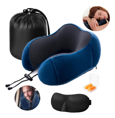 Almohada Viscoelastica Para Viaje De Cuello Soporte Cómodo