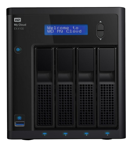 Disco NAS externo Western Digital My Cloud Expert Series EX4100 WDBWZE0160KBK 16TB negro