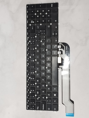 Teclado Para Dell 15 P66f P72f P75f 15 5565 15 5567 Luz Lat Color Negro Idioma Español Latinoamérica