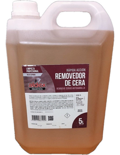 Aldex Removedor De Ceras Autobr. Concent. Para Diluir X 5l