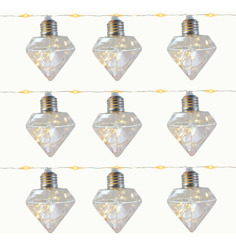 Serie De Luces Led Diamantes Luz Calida Nano Led 14 Mts
