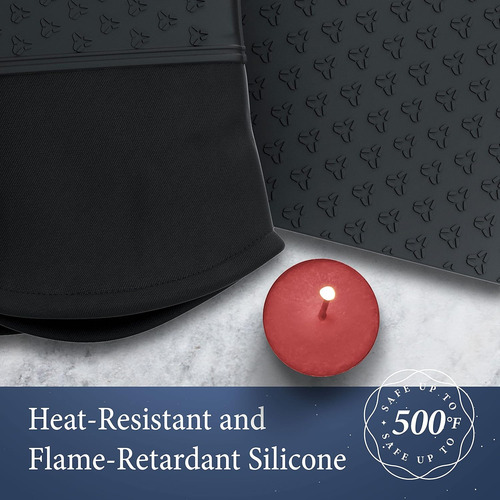 Juego De 4 Guantes De Horno Y Soporte De Ollas Resistentes A