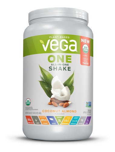 Vega Orgánico Proteína Vegana En Polvo Almendras Y Coco