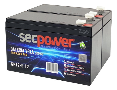 2 Bateria 12v 9ah 34w Para Nobreak Cyberpower 1500va 900w