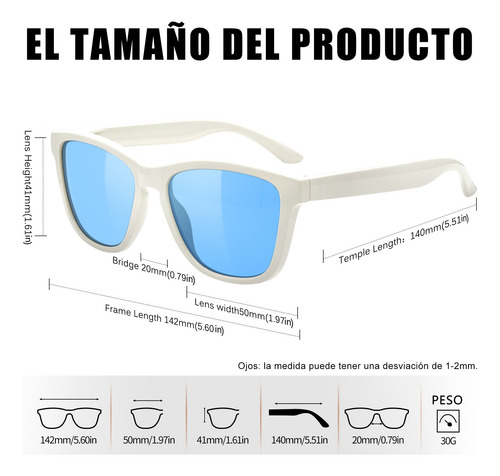 Lentes De Sol Moda Mujer Hombre Polarizado Uv Clásico Retro