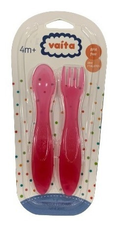 Set Cuchara Y Tenedor Para Bebe Libre De Bpa 4m+ Vaita