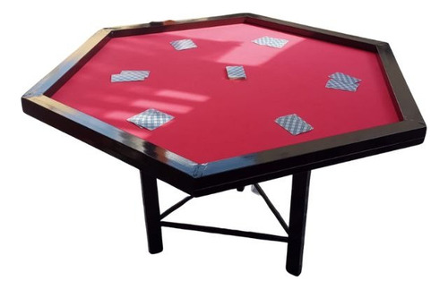 Mesa De Poker Paño Rojo