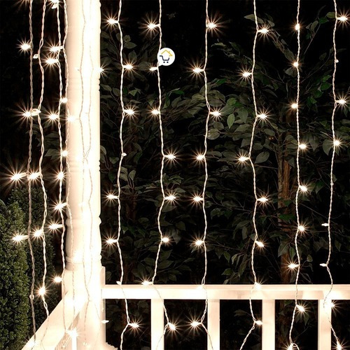 Cortina Luz Led 10 M Extensión Navidad 360 Luces Blanco 2071