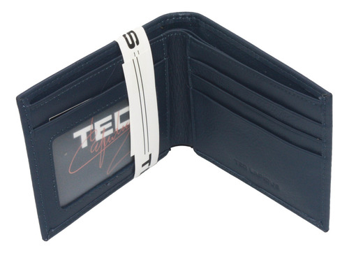 Cartera Lujo Billetera Piel Genuino Ted Lapidus Color Azul Marino06