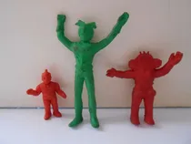 Comprar Lote Com 3 Bonecos Antigos Ultraman De Borracha Anos 70