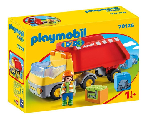 Bloques Para Armar Playmobil 1 2 3 Camión De Basura 6 Piezas 7