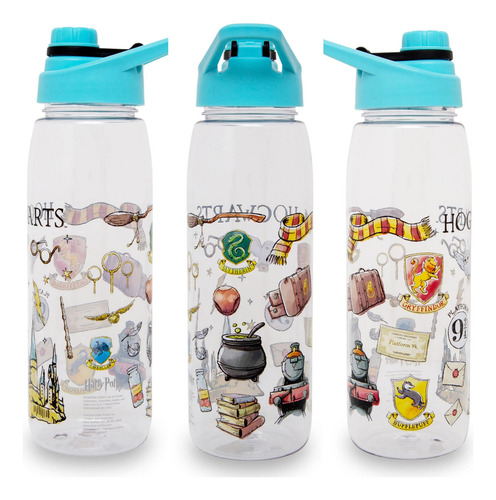Botella De Agua Silver Buffalo Harry Potter Hogwarts 800 Ml