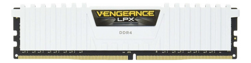 Memoria RAM Vengeance LPX gamer color blanco 16GB 2 Corsair CMK16GX4M2D3000C16