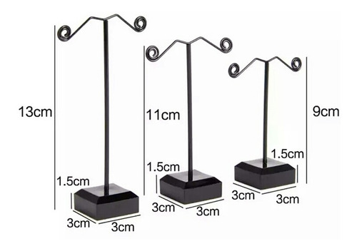 Exhibidor De Aretes 3 Piezas Elegante Soporte Para Joyeria