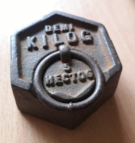 Pesa Demi Kilog 5 Hectogramos Sellada Teste Paris Hierro