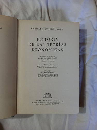 Historia De Las Teorías Económicas - Stavenhagen