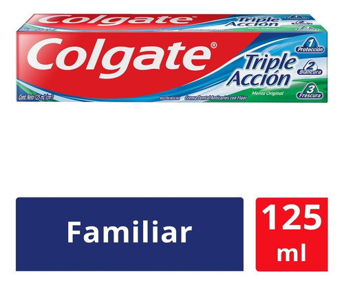 Pasta Dental Colgate Triple Acción Menta Original 125 Ml