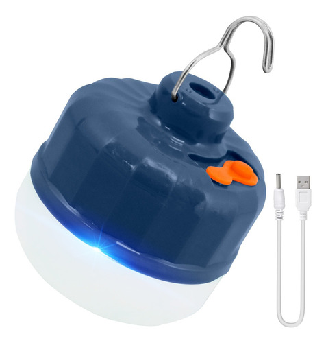 Foco Lampara Led Portátil Recargable Emergencia Usb 6hrs 40w Color Azul