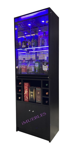 Imagen 1 de 9 de Bar Vitrina, Mueble Bar Vinera Cava Con Luces Led Rgb.