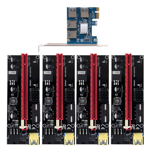 Adaptador De Tarjeta Pci-e Express De 1 A 16 Tarjetas Riser