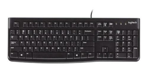 Imagen 1 de 5 de Teclado Logitech K120 QWERTY español color negro