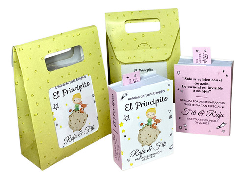 Souvenirs Combo Personalizados Regalos Originales Cumpleaños Minilibros + Valijitas Pack X10 Unidades
