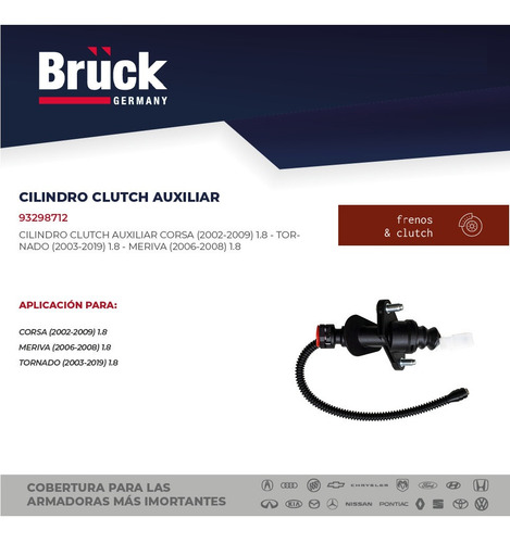Cilindro Auxiliar Clutch Corsa Tornado 02 - 07 08 09 Meriva