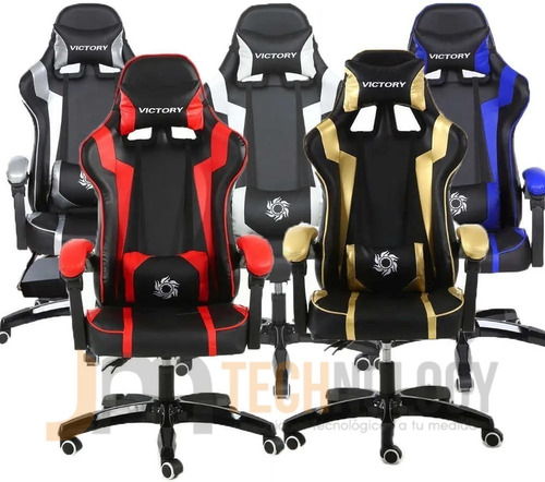 Imagen 1 de 3 de Silla Gamer Victory Ergonomica Masajeador Reclinable Premium