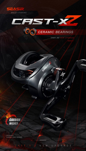 Carretilha Esquerda Seasir Cast-xz 6+1 Rol Drag 9kg 189g