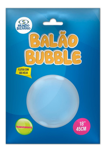 Balão Bubble Transparente N18 - 45cm