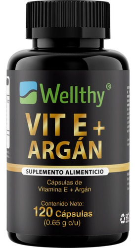 Wellthy Vitamina E Con Aceite De Argan 120caps Sabor Neutro