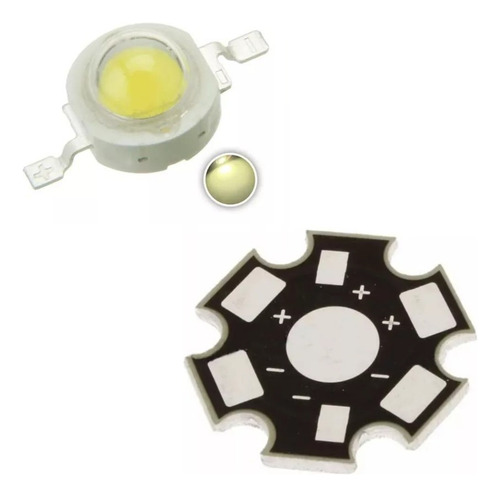 Led High Power 3w Blanco Calido Alta Potencia + Pcb Estrella